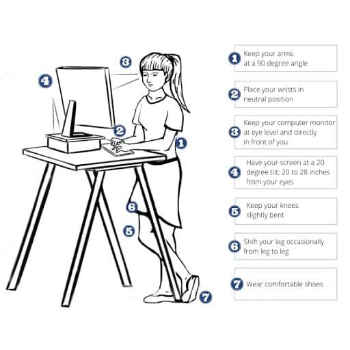 Follow these guidelines so you can maximize the benefits of a standing desk.